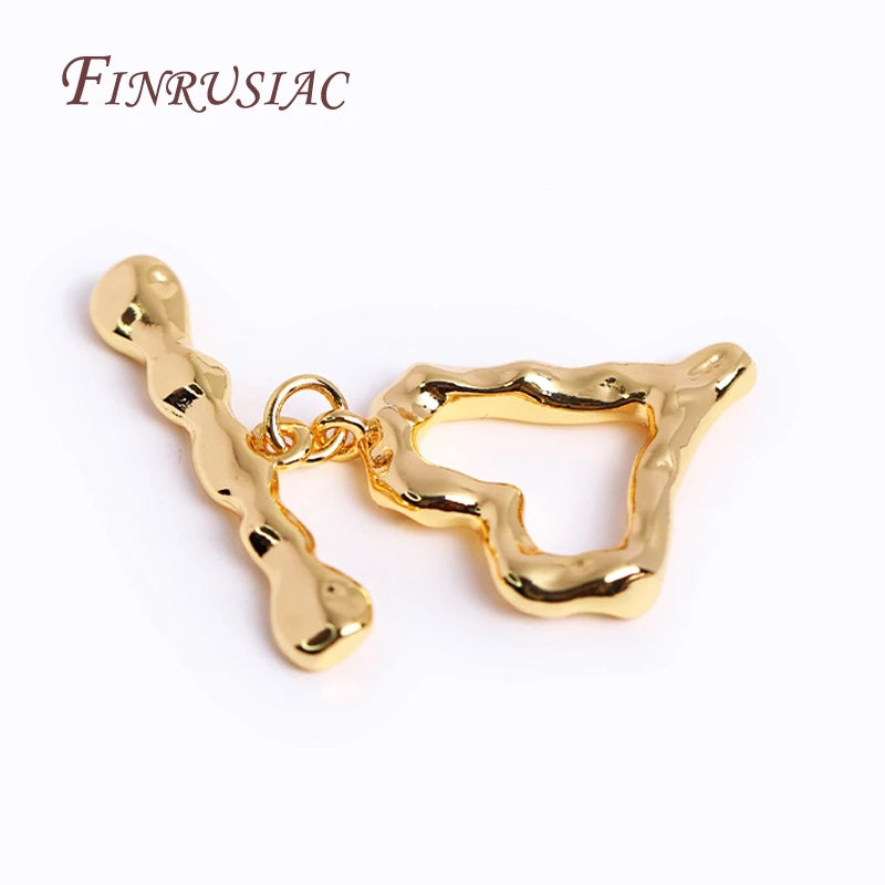 18K Gold Plated Heart Toggle Clasp – DIY Jewelry Making Jewelry Clasp Finding P3