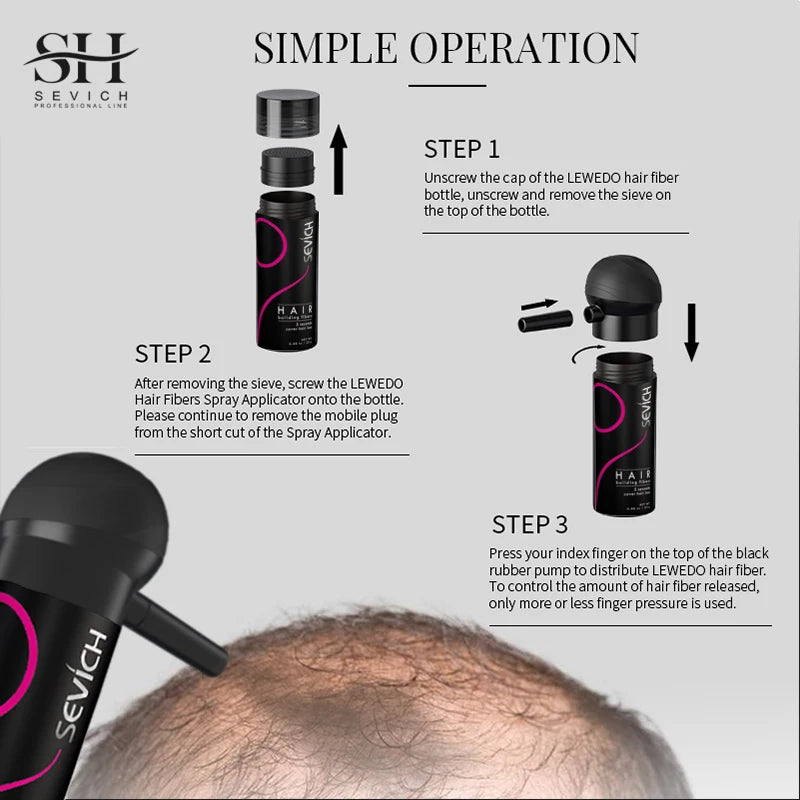 SEVICH Keratin Hair Building Fiber Set – Fuller Hair in Seconds Hair Building Fibers P3