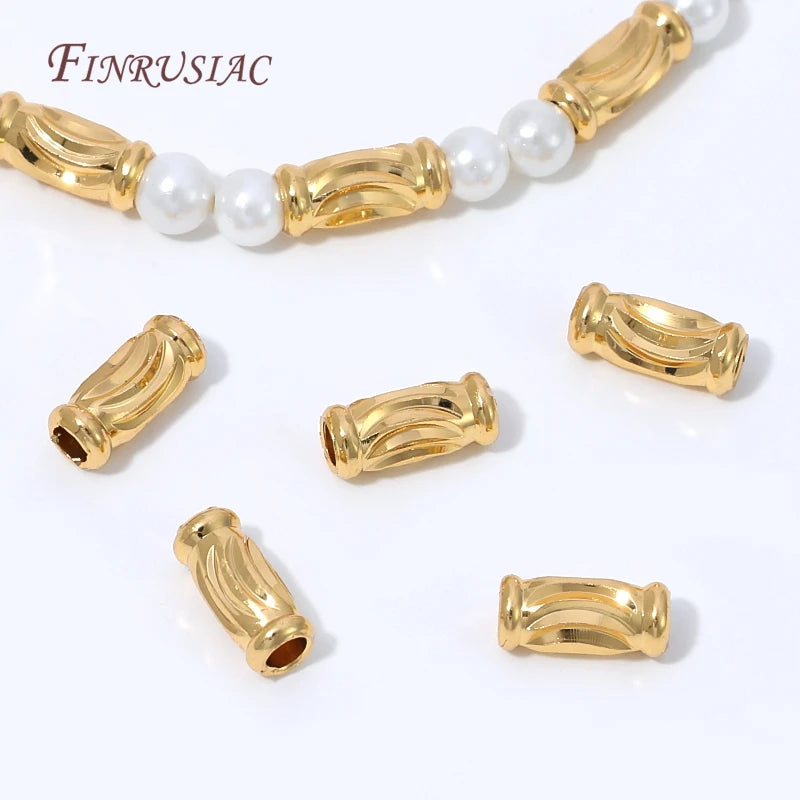 18K Gold Plated Tube Spacer Beads – DIY Jewelry Making Findings Jewelry Making Beads P3