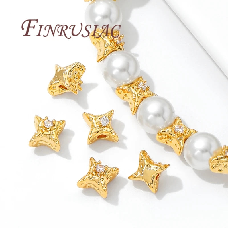 18K Gold Plated Brass Spacer Beads 7mm – DIY Jewelry Making Jewelry Spacer Beads P3