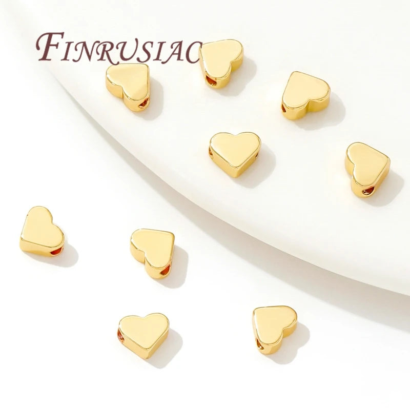 Heart Spacer Beads 18K Gold Plated – DIY Jewelry Findings Jewelry Spacer Beads P3