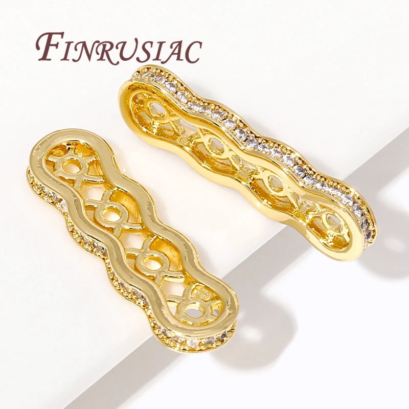 18K Gold Plated Zircon Spacer Beads – DIY Jewelry Findings Jewelry Spacer Beads P3