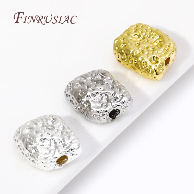 18K Gold Plated Irregular Spacer Beads – DIY Jewelry Findings Jewelry Spacer Beads P3