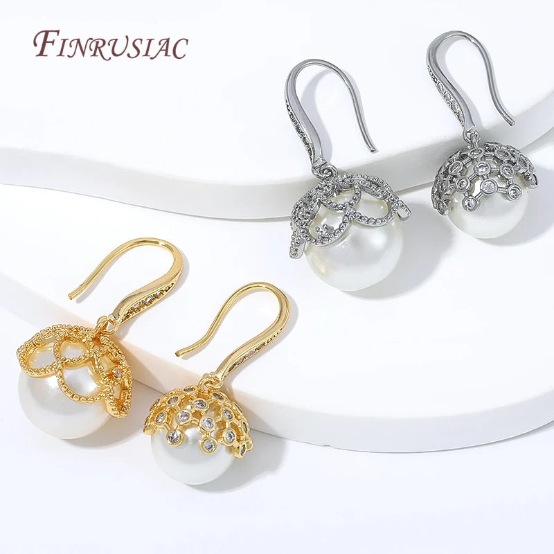 18K Gold Plated CZ Filigree Flower Ear Hooks – DIY Findings Earring Findings P3
