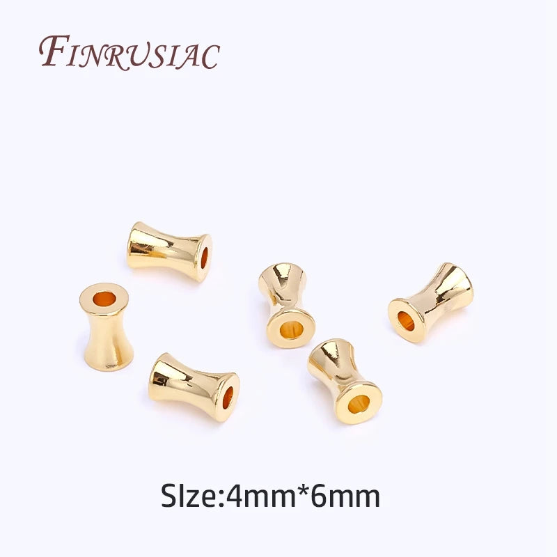18K Gold Plated Bamboo Tube Spacer Beads 4×6mm – DIY Jewelry Jewelry Spacer Beads P3 18K gold plated 20 pcs
