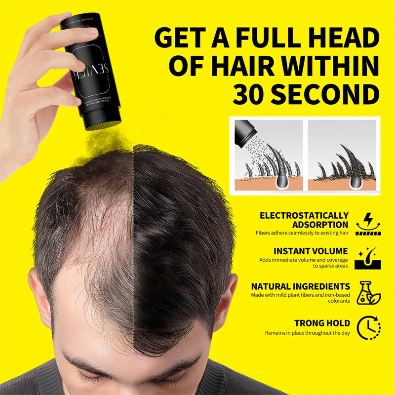 Sevich Keratin Hair Fibers Powder – Volume & Fullness, Unisex Hair Fibers Powder P3