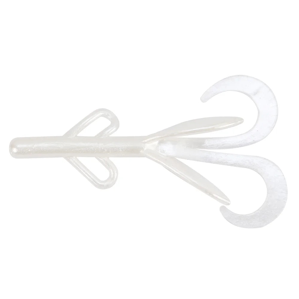 B&U Soft Crayfish Shrimp Creature Baits – Floating Bass Lures Soft Fishing Lure P3 white 4pcs-110mm-5.5g