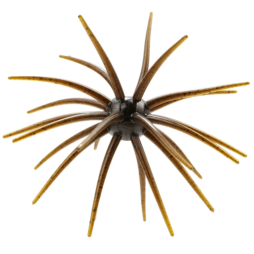 B&U Floating Sea Urchin Soft Lure | Topwater Bass Trout Bait Soft Fishing Lure P3 Brown 2pc-10cm-8.9g