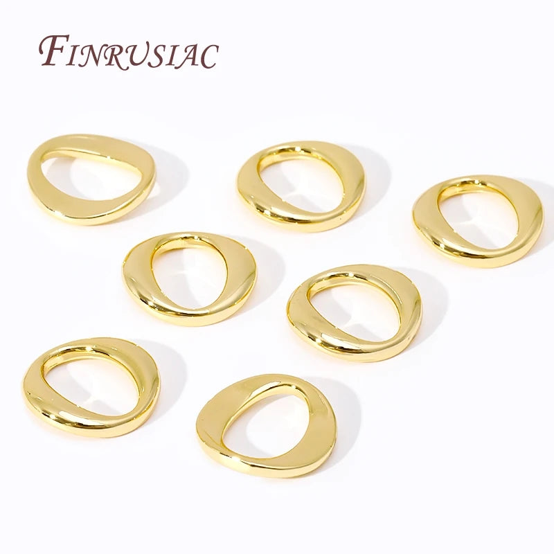18K Gold Plated Brass Arc Ring Connectors | DIY Jewelry Findings Jewelry Findings Connectors P3