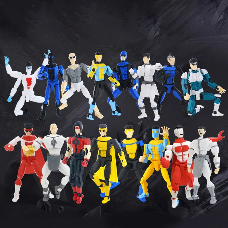 3D Printed Movable Hero Figure | Striped Mark Collectible Collectible Action Figure P3