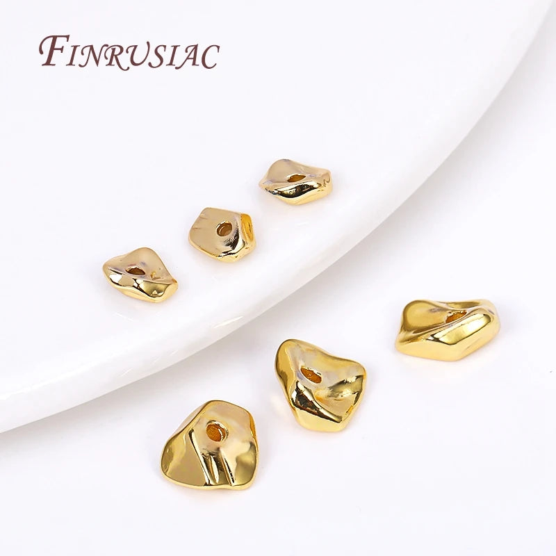 18K Gold Plated Irregular Spacer Beads – DIY Jewelry Making Jewelry Spacer Beads P3