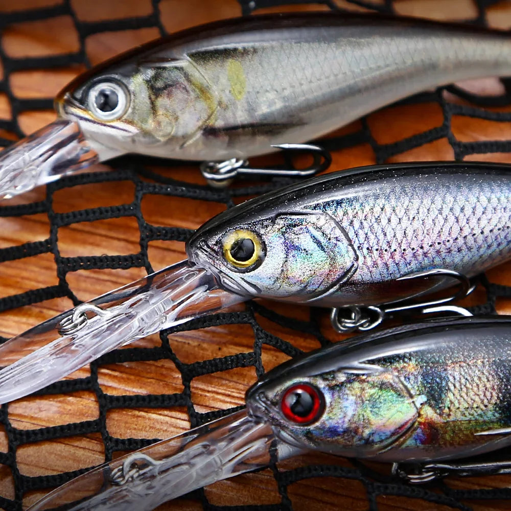 B&U 3D Suspending Minnow Jerkbait – Bass Pike Wobbler Lure Hard Fishing Lure P3