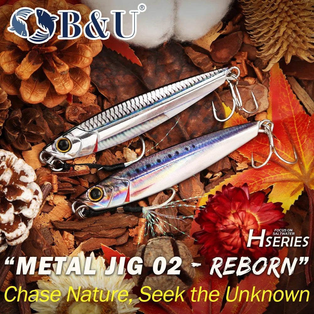 B&U Shore Jigging Metal Jig – Saltwater Lure | Tuna Sea Bass Metal Jigging Lure P3