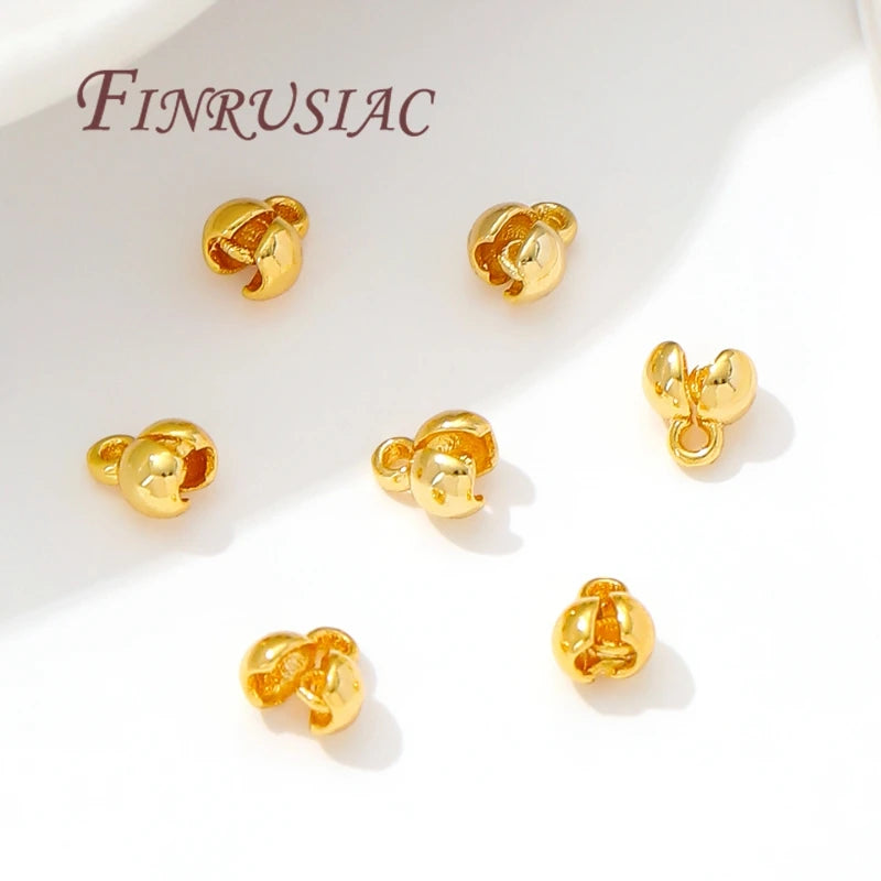 18K Gold Plated Crimp Beads & Covers 4mm – DIY Jewelry Findings Jewelry Findings P3
