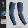 Ice Silk UPF 50+ Arm Sleeves – Cooling Sun Protection Cycling Cooling Arm Sleeves P3 Blue