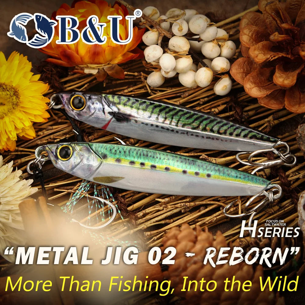 B&U Shore Jigging Metal Jig – Saltwater Lure | Tuna Sea Bass Metal Jigging Lure P3