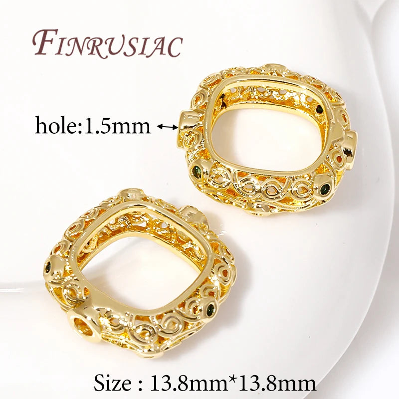 18K Gold Plated Brass Spacer Beads – DIY Bracelet Jewelry Making Jewelry Spacer Beads P3 18K Gold Plated 2 pieces