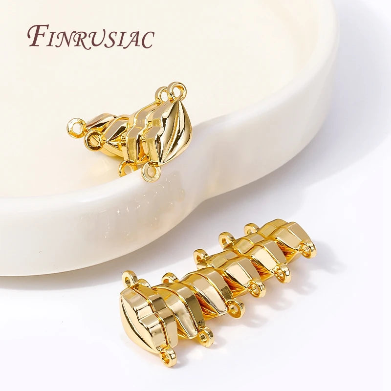 18K Gold Plated Magnetic Clasps for DIY Bracelets & Necklaces Magnetic Jewelry Clasp P3