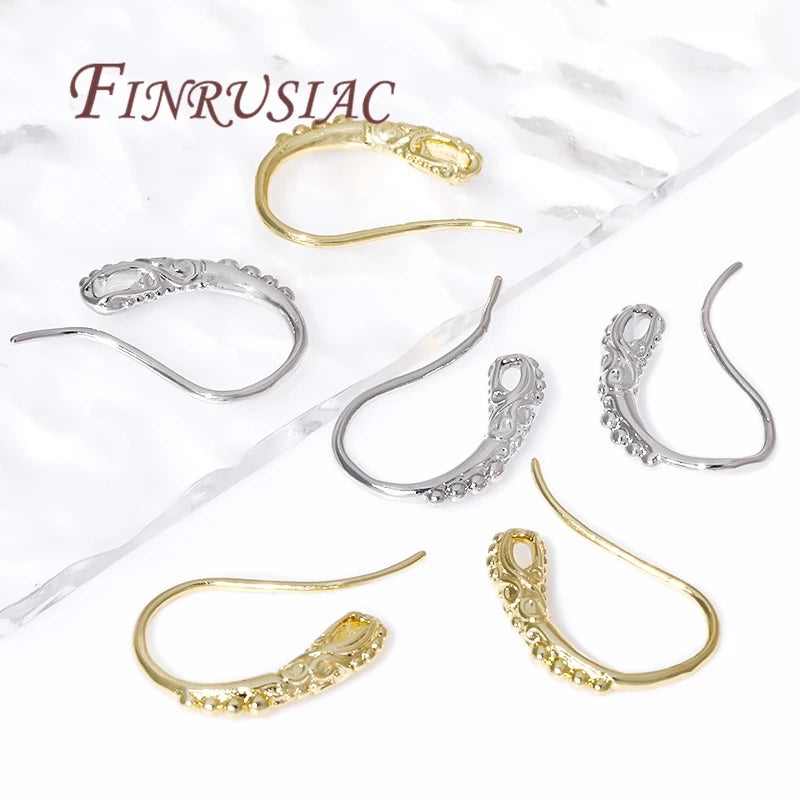 18K Gold Plated Earring Hooks – DIY Ear Wire Findings Earring Hooks Findings P3