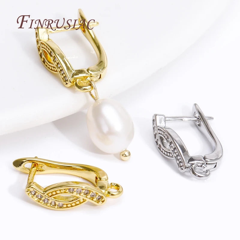 18K Gold Plated Zircon Earring Hooks – DIY Drop Earring Findings Earring Findings P3
