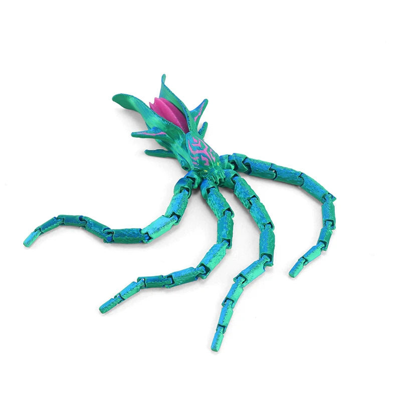 3D Printed Articulated Octopus Fidget Toy | Multi-Jointed Figure Articulated Fidget Toy P3