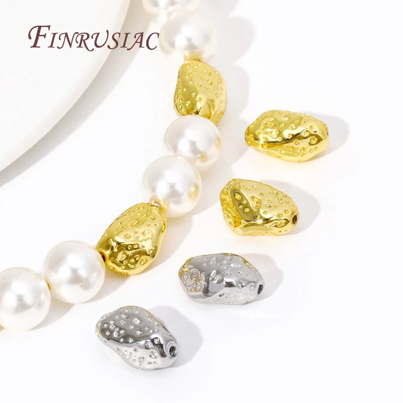 18K Gold Plated Irregular Spacer Beads | DIY Jewelry Making Jewelry Spacer Beads P3