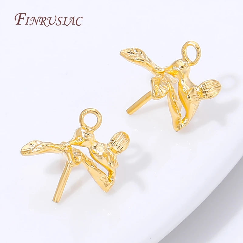 18K Gold Plated Pearl Bail Pendant Cup | DIY Jewelry Findings Jewelry Making Findings P3
