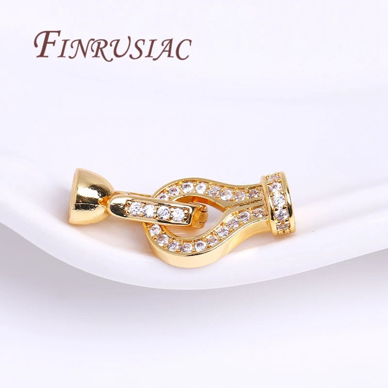 18K Gold Plated Pearl Clasp | DIY Necklace Bracelet Connector Jewelry Clasp Connector P3