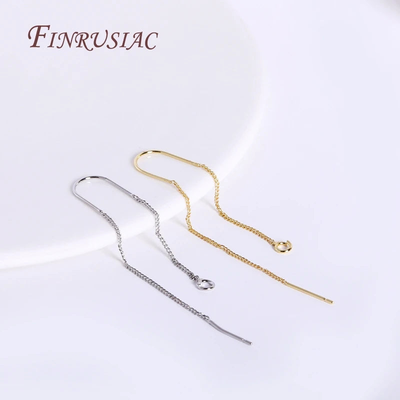 18K Gold Plated Brass Tassel Ear Wire Findings – DIY Jewelry Earring Making Findings P3