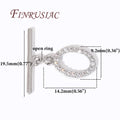 18K Gold Plated CZ Toggle Clasp | OT Ring Bar Jewelry Connector Jewelry Toggle Clasp P3 Rhodium Plated 6 Pieces
