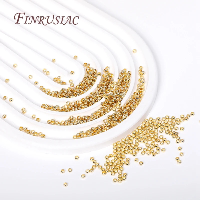 2.5mm 18K Gold Plated Crimp End Beads | DIY Jewelry Findings Jewelry Findings P3