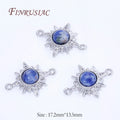 18K Gold Plated Brass Sun Pendants | DIY Jewelry Charms Jewelry Charm Pendant P3 Rhodium Plated 3 pieces