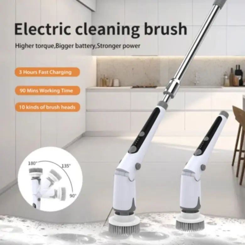 Electric Spin Scrubber – Cordless Brush with 5 Heads, Type-C Electric Spin Scrubber P3