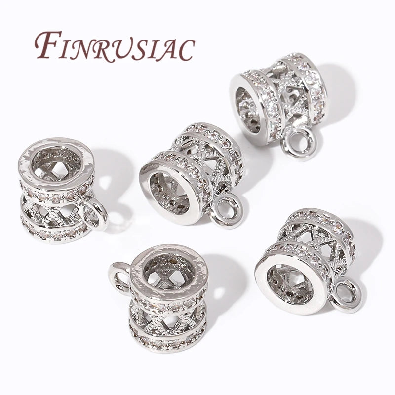 18K Gold Plated Zircon Pendant Bail Connectors | DIY Jewelry Pendant Bail Connector P3