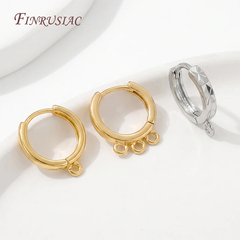 14K Gold Plated Brass Leverback Hoop Earrings – DIY Findings Earring Findings P3