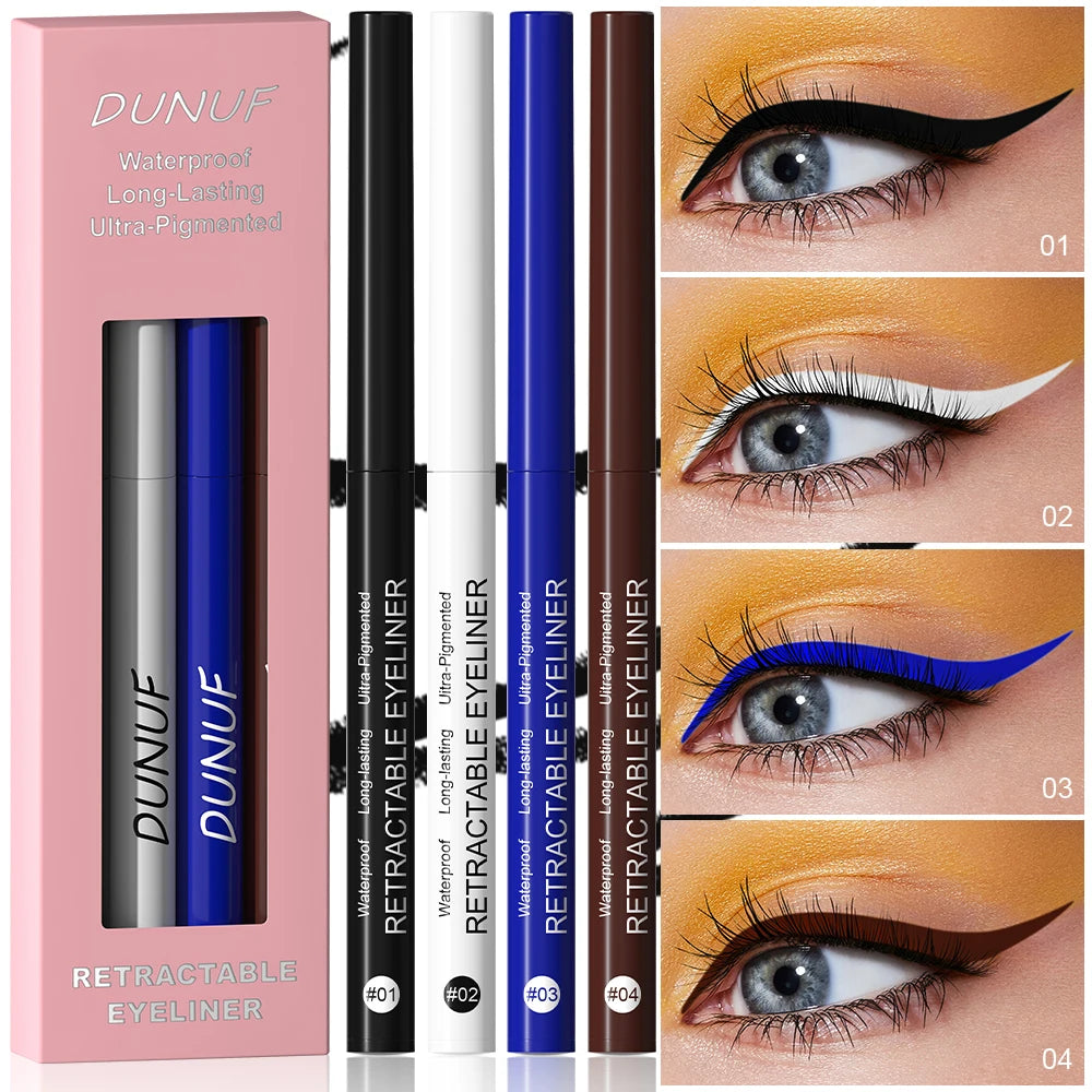 DUNUF 4-Piece Waterproof Eyeliner Pencil Set – Smudge-Proof Eyeliner Pencil Set P3 As shown
