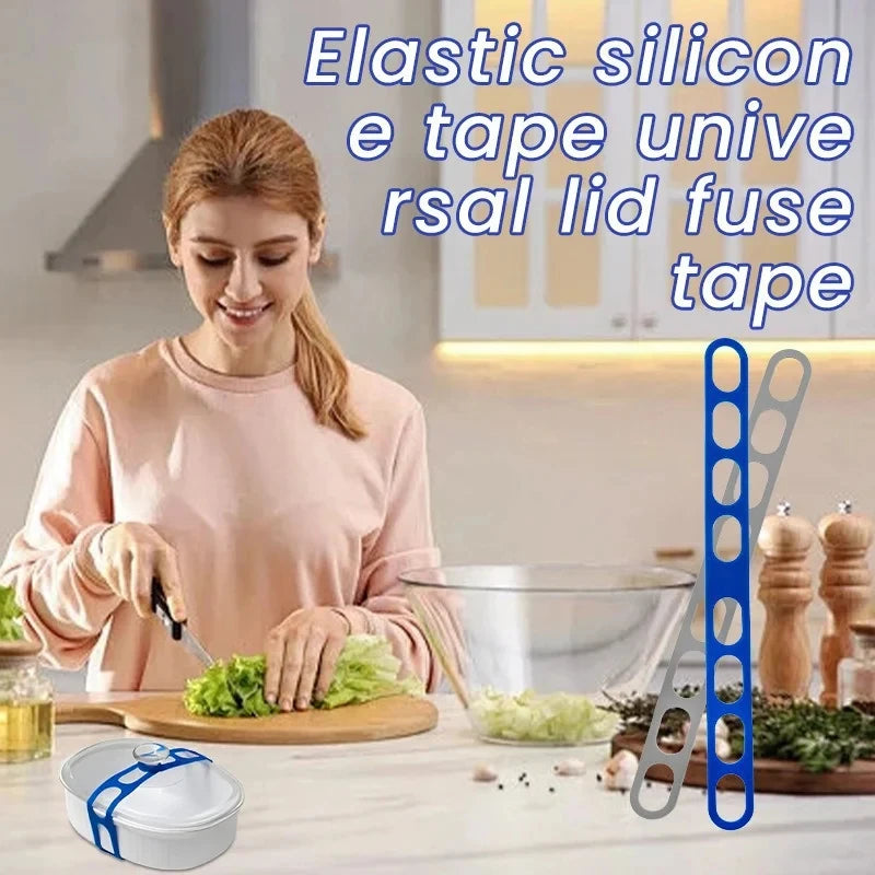 Silicone Elastic Strap Band – Pot Lid & Lunch Box Holder 54cm Kitchen Organizer Strap P3