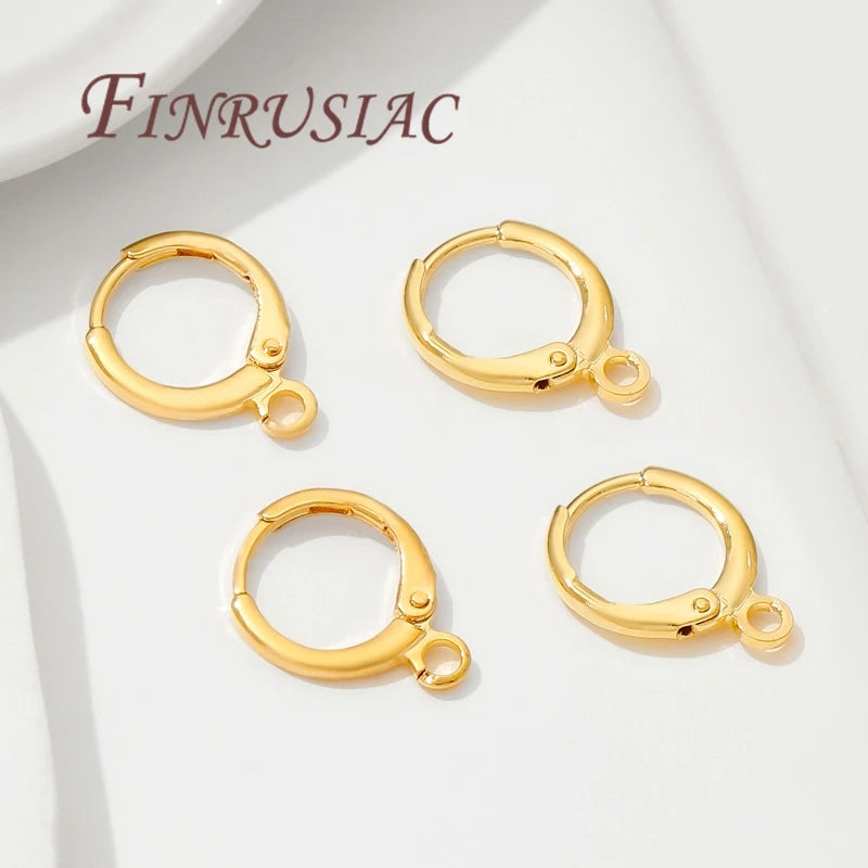 15mm 18K Gold Plated Earring Hooks & Hoops | DIY Jewelry Earring Jewelry Findings P3