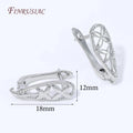 18K Gold Plated Lever Back Earring Clasps – Bowknot Hollow Flower Earring Clasps Findings P3 Rhodium Plated 1 pair