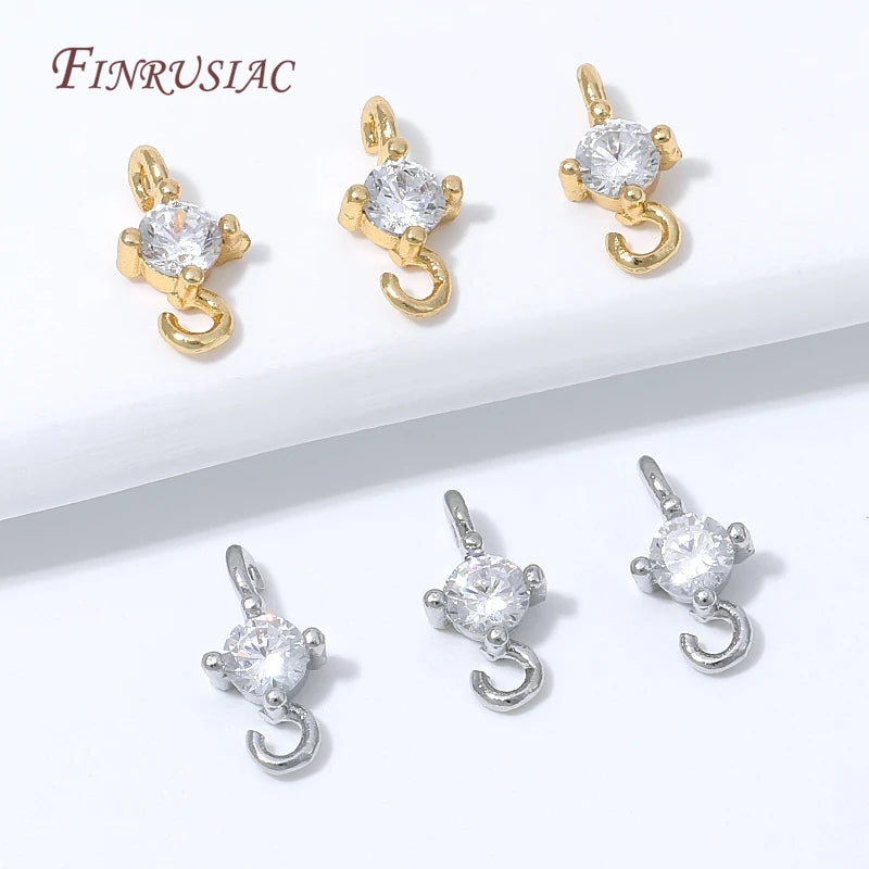 18K Gold Plated CZ Connector Clasp | DIY Jewelry Finding Jewelry Finding Clasp P3