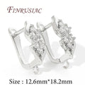 18K Gold Plated CZ Square Huggie Hoop Earrings – DIY Findings Huggie Hoop Earrings P3 Rhodium Plated 1 pair
