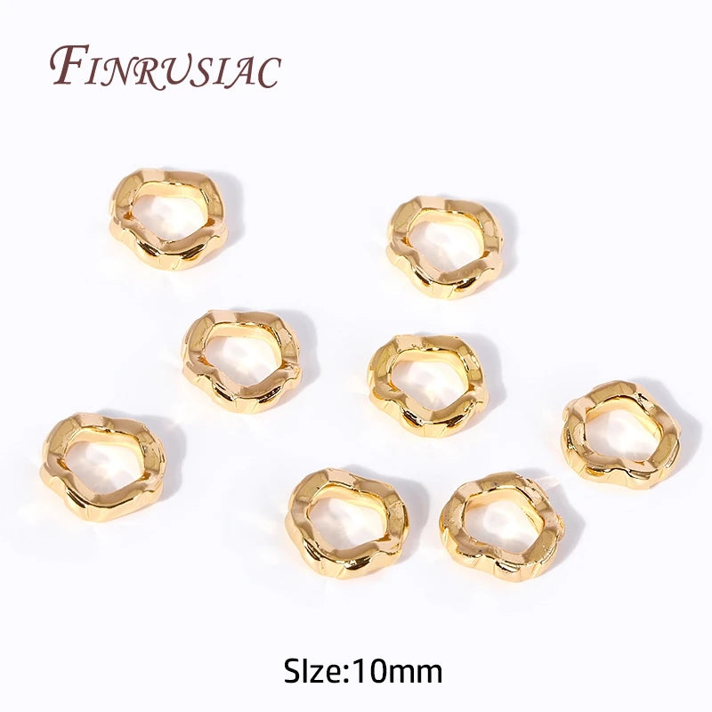 18K Gold Plated Brass Spacer Beads 6/8/10mm – Jewelry Making Jewelry Spacer Beads P3 18K gold plated-10MM 5 pcs
