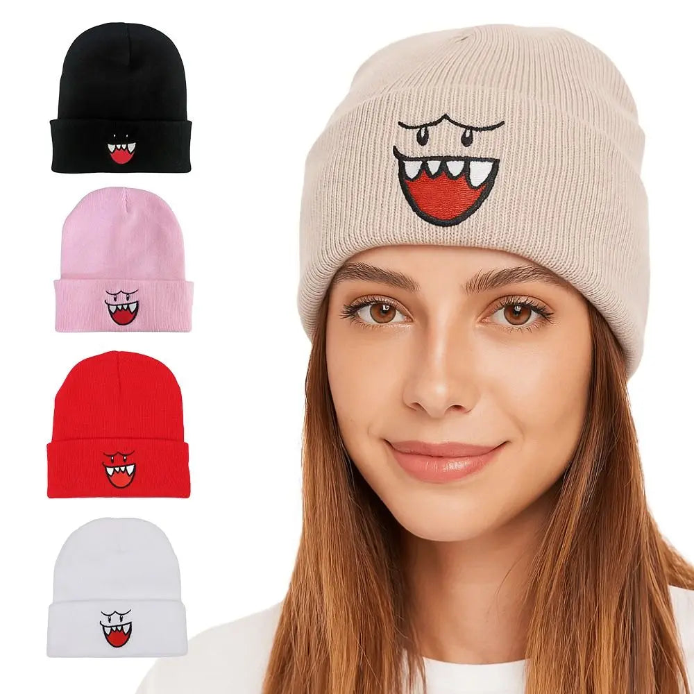 Kawaii Knit Beanie Hat – Warm Ear Cover for Women & Men Knit Beanie Hat P3