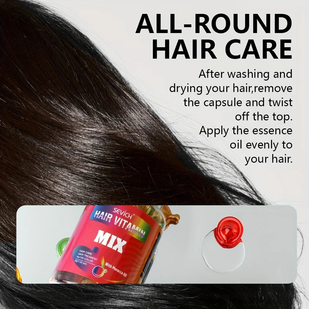 Sevich Hair Vitamin Capsules – Keratin Argan Oil Serum 30pc Hair Treatment Serum P3