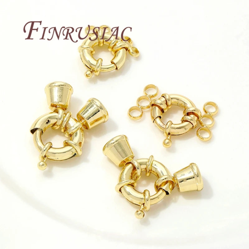 18K Gold Plated Round Spring Clasps – DIY Jewelry Findings Jewelry Findings P3