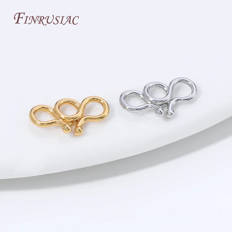 18K Gold Plated S-Hook Infinity Clasp – Brass Jewelry Fastener Jewelry Clasp Findings P3