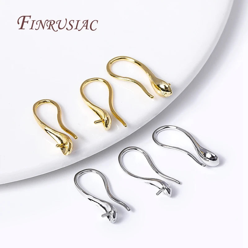 18K Gold Plated Pearl Ear Wire Hooks – DIY Earring Findings Earring Findings P3