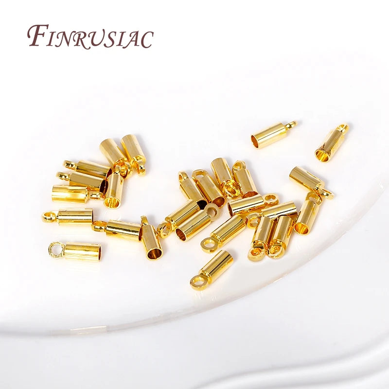 18K Gold Plated Brass End Cap Findings | DIY Jewelry Making Jewelry Making Findings P3