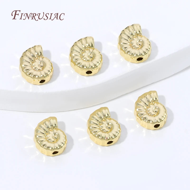 18K Gold Plated Conch Spacer Beads – DIY Jewelry Making Jewelry Making Beads P3