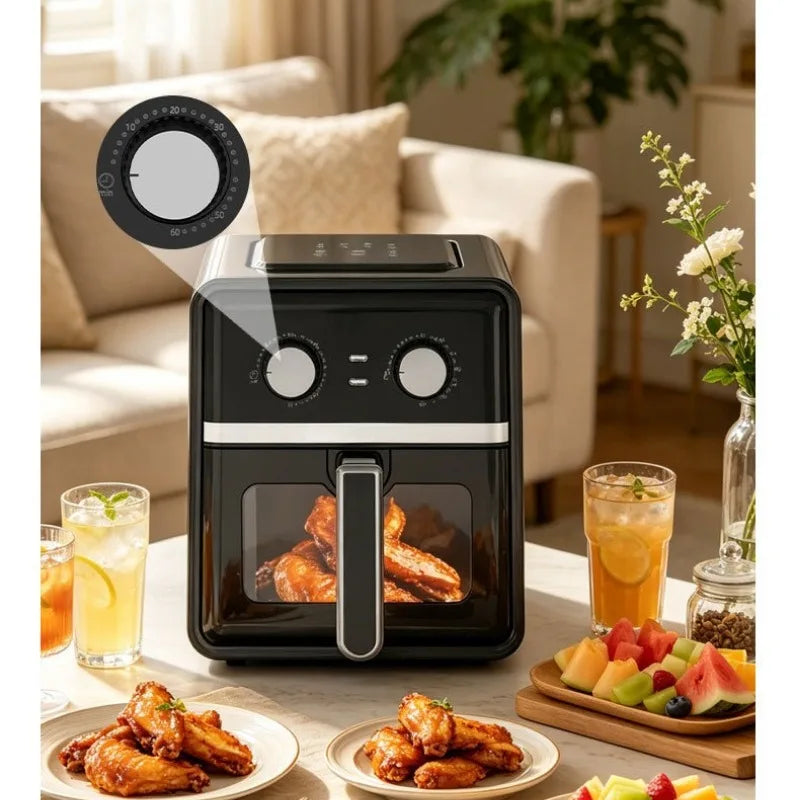 DUTRIEUX Large Capacity Air Fryer Oven | Visible Window & Knob Air Fryer Oven P3